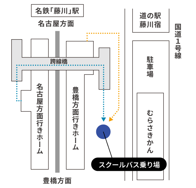 スクールバス乗り場マップ